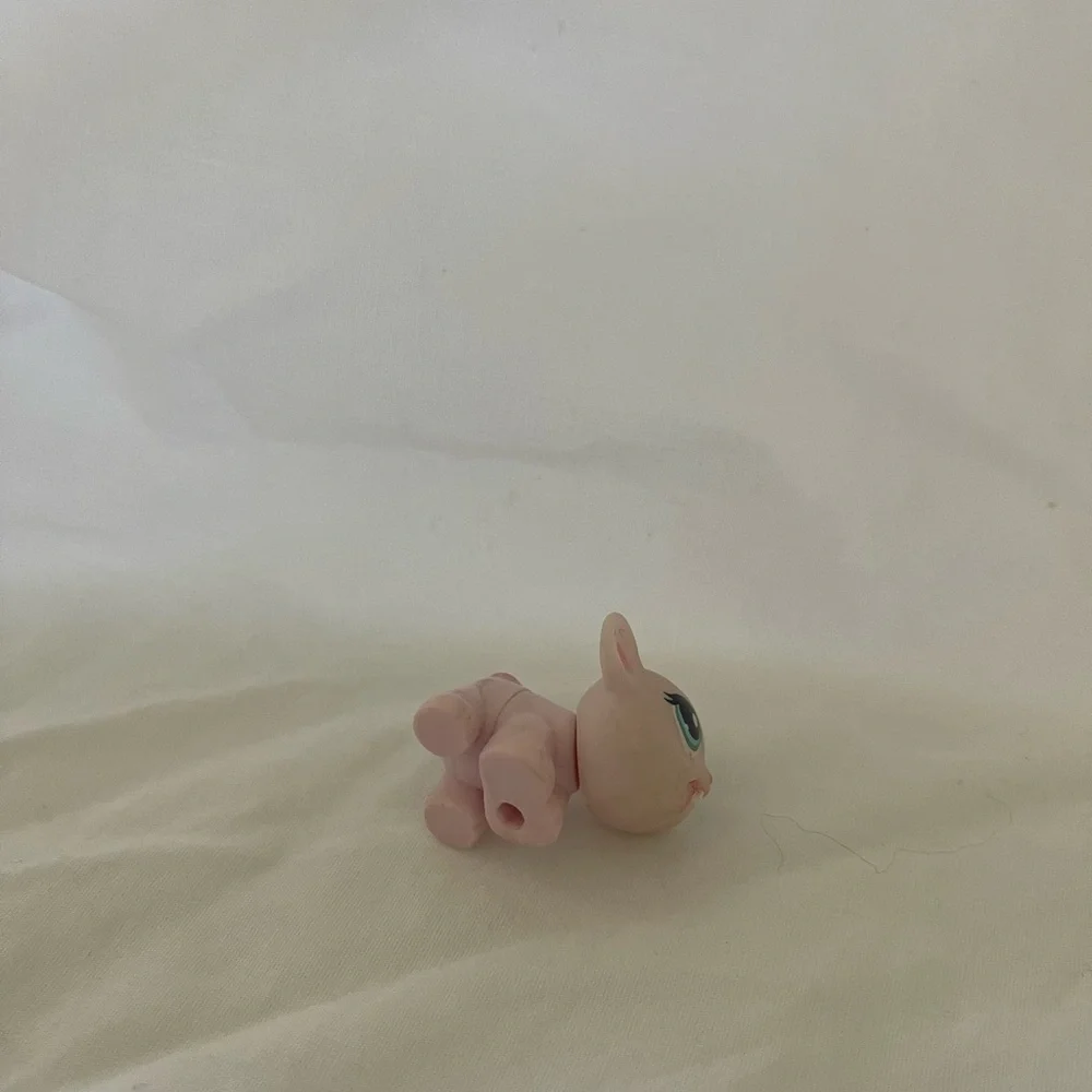Littlest Pet Shop # 1412 Mouse Light Pink With Blue Eyes